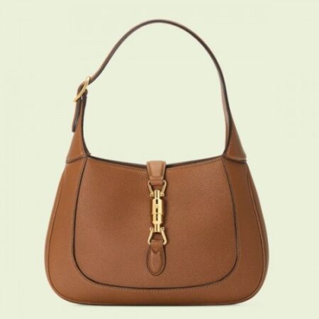 Replica Replica Gucci Jackie 1961 Small Hobo Bag In Brown Grained Leather