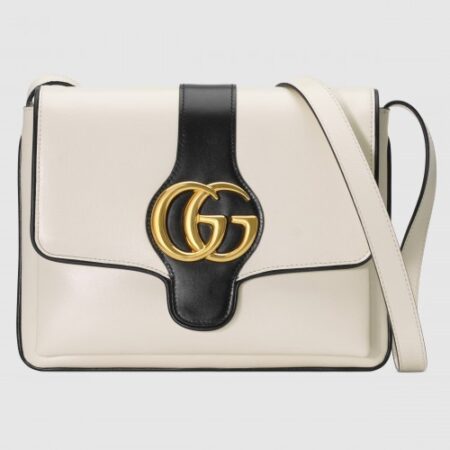 Replica Gucci-Arli-Medium-Shoulder-Bag-In-White-Leather