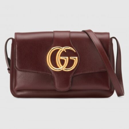 Replica Gucci Burgundy Small Arli Leather Shoulder Bag