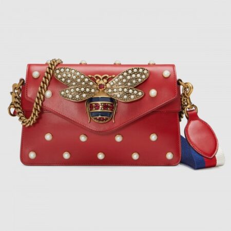 Replica Gucci Red Broadway Mini Leather Bag