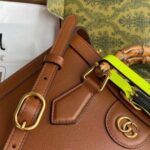 Replica Gucci Diana Small Tote Bag In Brown Leather 9