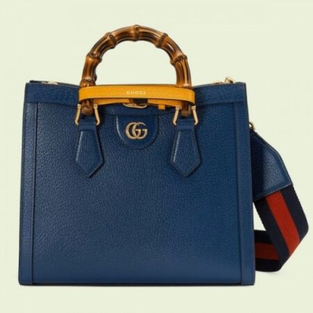 Replica Replica Gucci Diana Small Tote Bag In Royal Blue Leather