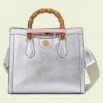 Replica Gucci Diana Small Tote Bag In White Leather 22