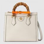 Replica Gucci Diana Small Tote Bag In White Leather 2