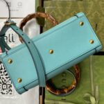 Replica Gucci Diana Mini Tote Bag In Blue Leather 9