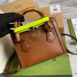 Replica Gucci Diana Mini Tote Bag In Brown Leather 3