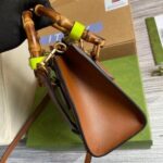 Replica Gucci Diana Mini Tote Bag In Brown Leather 5