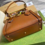 Replica Gucci Diana Mini Tote Bag In Brown Leather 7