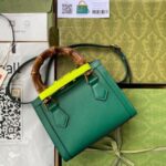 Replica Gucci Diana Mini Tote Bag In Green Leather 4