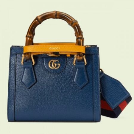 Replica Replica Gucci Diana Mini Tote Bag In Royal BlueLeather