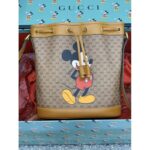 Replica Gucci 602691 Disney x Gucci small bucket bag in Beige/ebony mini GG Supreme canvas 3