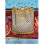 Replica Gucci 602691 Disney x Gucci small bucket bag in Beige/ebony mini GG Supreme canvas 5