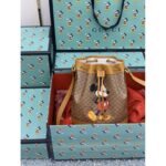 Replica Gucci 602691 Disney x Gucci small bucket bag in Beige/ebony mini GG Supreme canvas 8