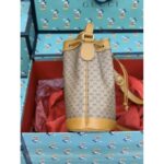 Replica Gucci 602691 Disney x Gucci small bucket bag in Beige/ebony mini GG Supreme canvas 9