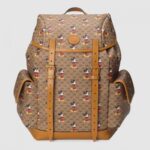 Replica Gucci 602691 Disney x Gucci small bucket bag in Beige/ebony mini GG Supreme canvas 17