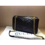 Replica Gucci Black GG Marmont Medium Matelasse Shoulder Bag 67 6