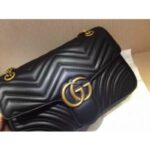 Replica Gucci Black GG Marmont Medium Matelasse Shoulder Bag 67 10