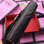 Replica Gucci Black GG Marmont Matelasse Chain Mini Bag 9