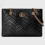 Replica Gucci Black GG Marmont Matelasse Chain Mini Bag 19