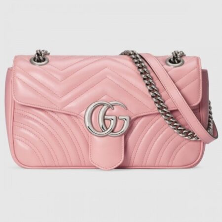 Replica Gucci Pastel Pink GG Marmont Small Matelasse Shoulder Bag