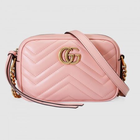 Replica Gucci Pink GG Marmont Matelasse Mini Bag