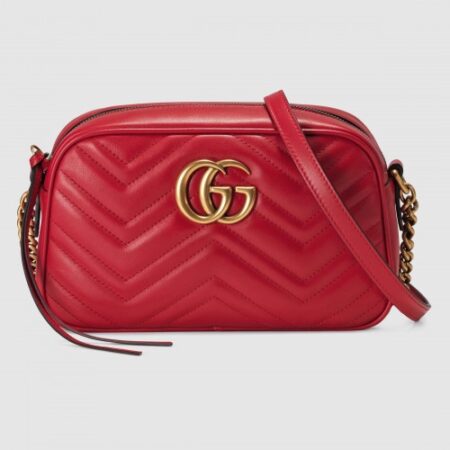 Replica Gucci Red GG Marmont Small Camera Shoulder Bag