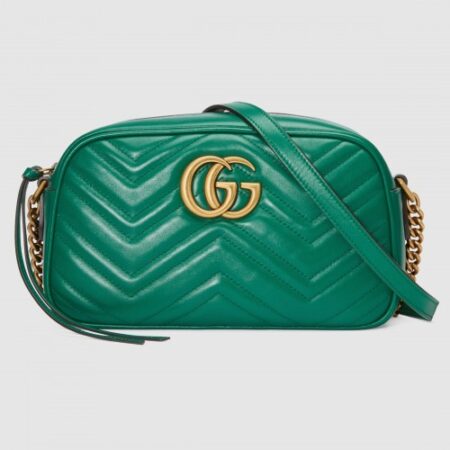 Replica Gucci Green GG Marmont Small Camera Shoulder Bag