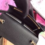 Replica Gucci Black GG Marmont Leather Chain Mini Bag 7