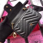 Replica Gucci Black GG Marmont Matelasse Super Mini Bag 5