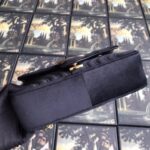 Replica Gucci Black GG Marmont Mini Velvet Shoulder Bag M0424-8 8