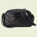 Replica Gucci Black GG Marmont Mini Velvet Shoulder Bag M0424-8 17