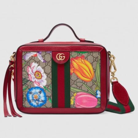 Replica Gucci Ophidia GG Flora Small Top Handle Shoulder Bag