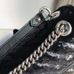 Replica Gucci 443497 GG Marmont small sequin shoulder bag in Black Silk 8