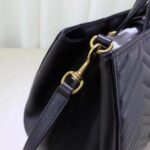 Replica Gucci 443505 GG Marmont medium matelassé top handle bags Black 2384 6