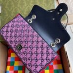 Replica Gucci GG Marmont Multicolor Canvas Small Pink Bag 8