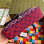 Replica Gucci GG Marmont Multicolor Canvas Small Pink Bag 10