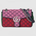 Replica Gucci GG Marmont Multicolor Canvas Small Pink Bag 21