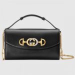 Replica Gucci Zumi Medium Top Handle Bag In Stripe Calfskin 17