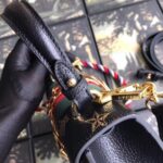 Replica Gucci Black Sylvie Bee Star Mini Leather Bag 6