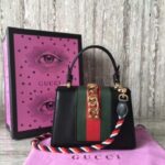 Replica Gucci Black Leather Sylvie Mini Bag 3