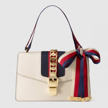 Replica Gucci White Sylvie Small Shoulder Bag