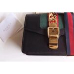 Replica Gucci Black Leather Sylvie Mini Chain Bag 5