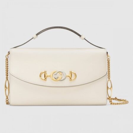 Replica Gucci Zumi grainy leather small shoulder bag 576388 white