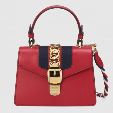 Replica Gucci Red Leather Sylvie Mini Bag