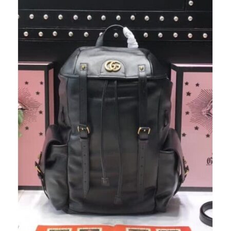 Replica Gucci RE(BELLE) Leather Men’s Backpack ‎526908 Black 2018