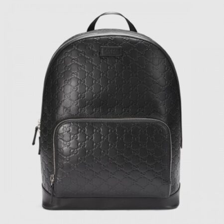 Replica Gucci Black Signature Leather Backpack