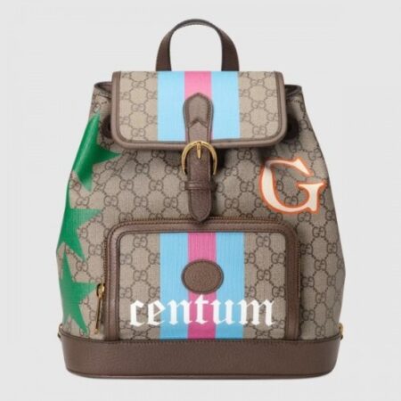 Replica Replica Gucci Backpack In Centum GG Canvas with Interlocking G