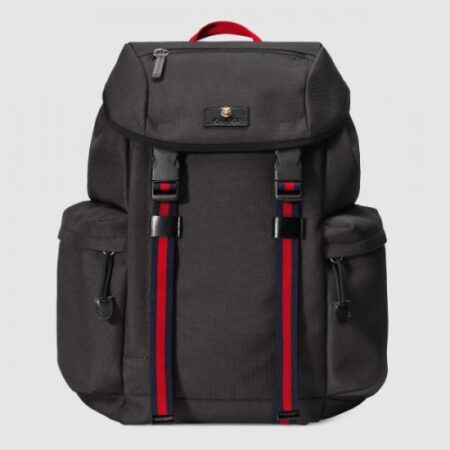 Replica Gucci Black Techno Canvas Large Backpack