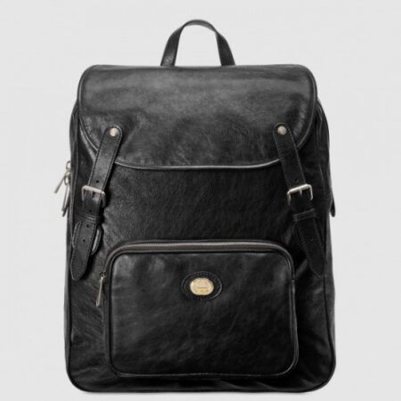 Replica Gucci Medium Backpack In Black Soft Leather