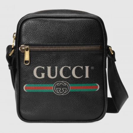 Replica Gucci Black Print Messenger Bag
